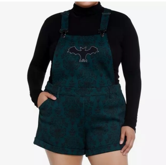 Her Universe Disney The Haunted Mansion Wallpaper Shortalls Cosplay Hot TopicNWT - Picture 3 of 14